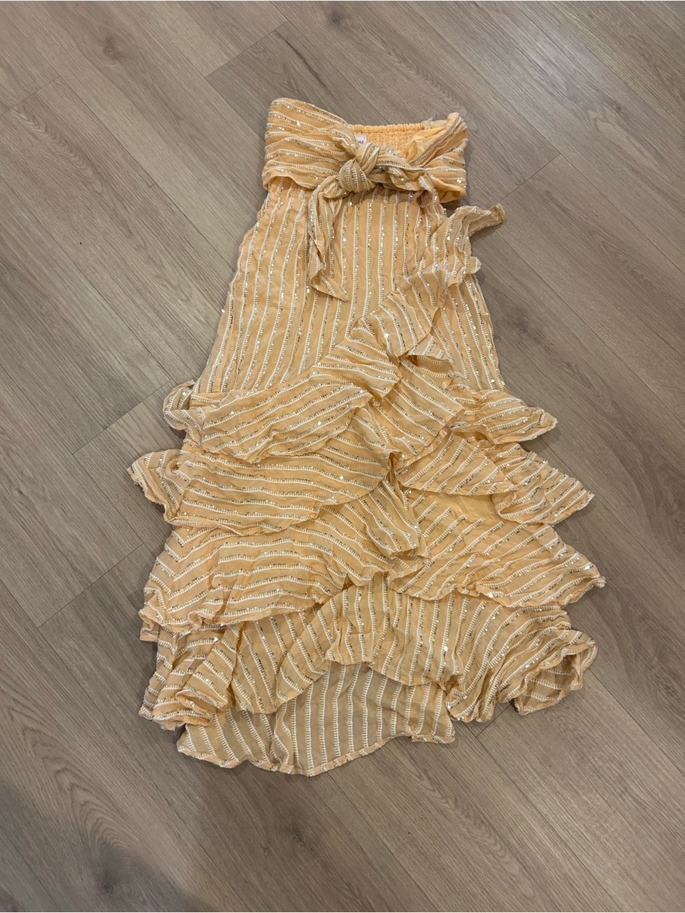 NWT: SUNDRESS Ilanila Dress in the colorway Peach Sequins